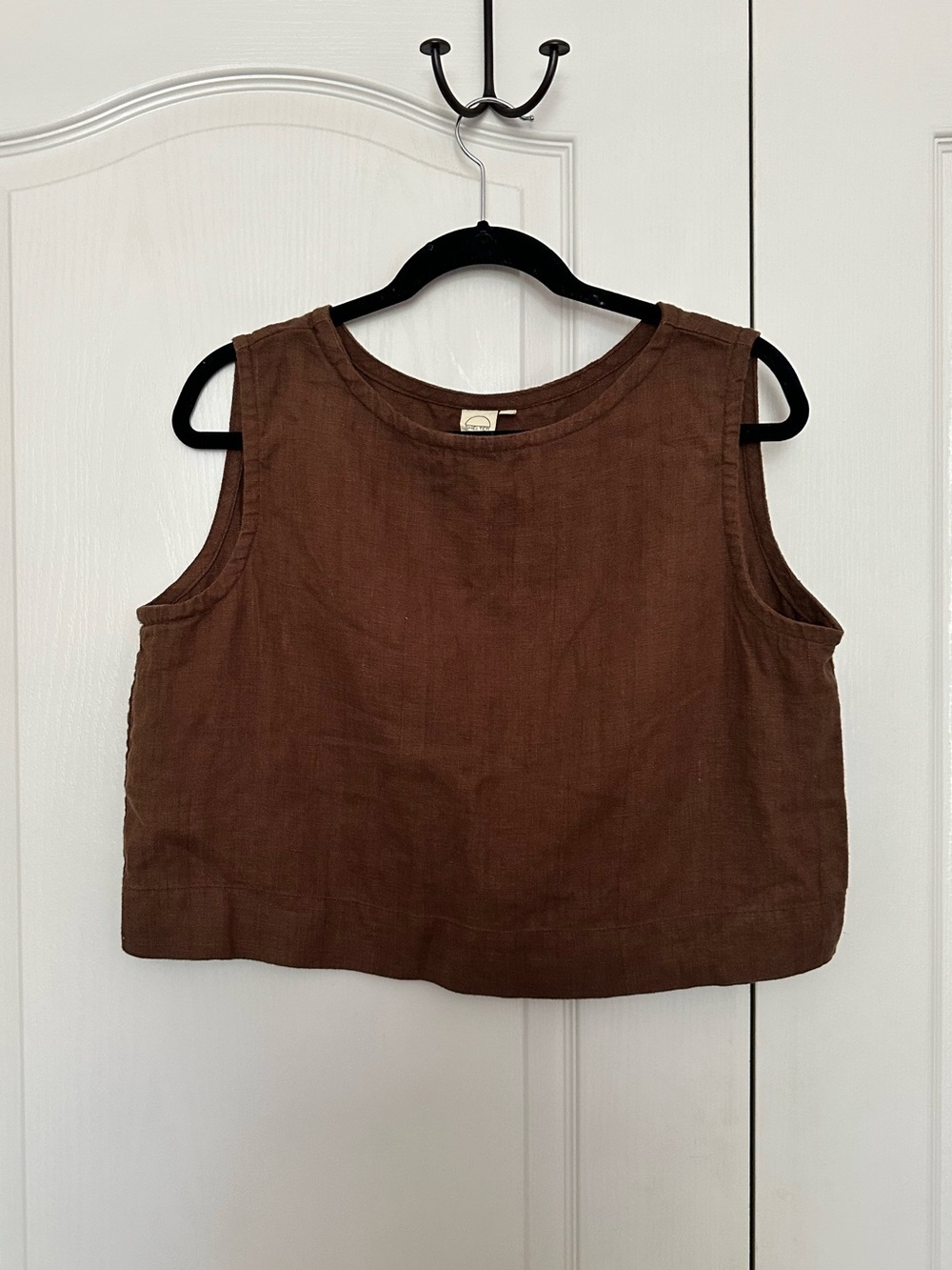 Shelter Chocolate Brown Linen Tank